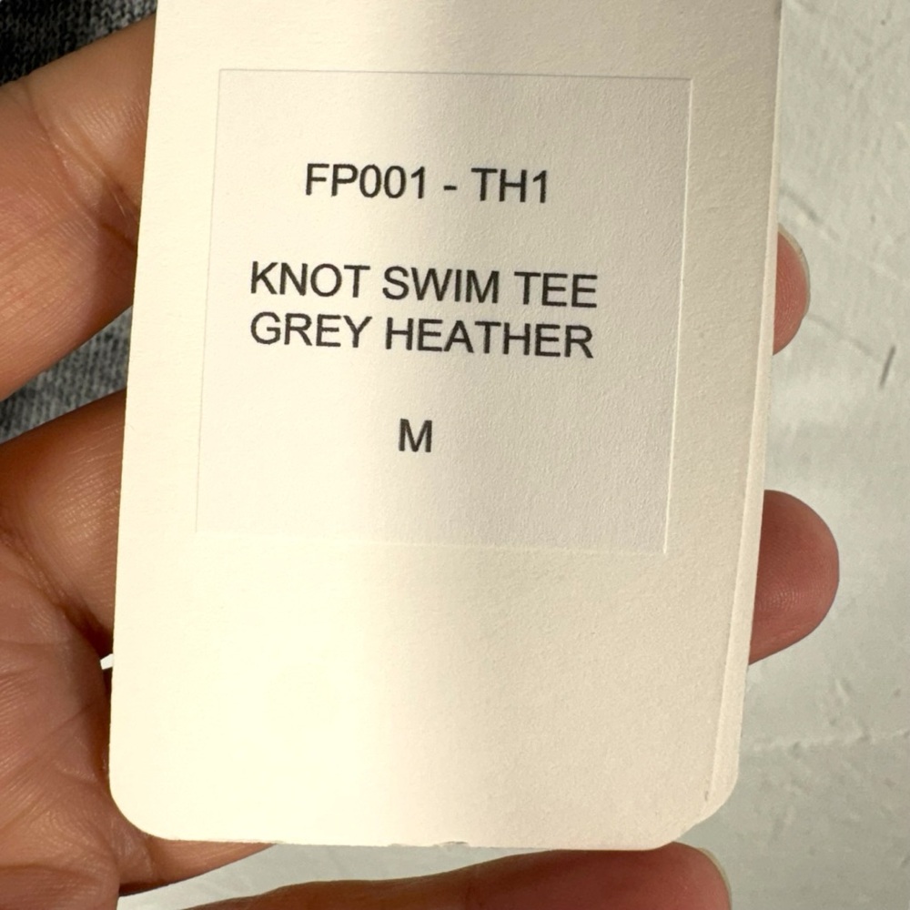 Beth Richards x FP Knot Swim Tee Rash Guard, Grey Heather, Size Medium - Picture 11 of 15